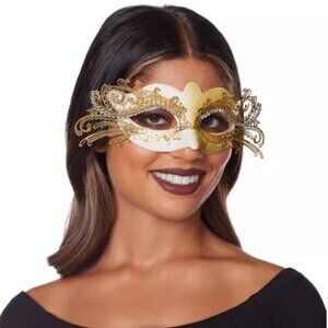 🎃 New Spirit Halloween Gold Intricate Eye Mask